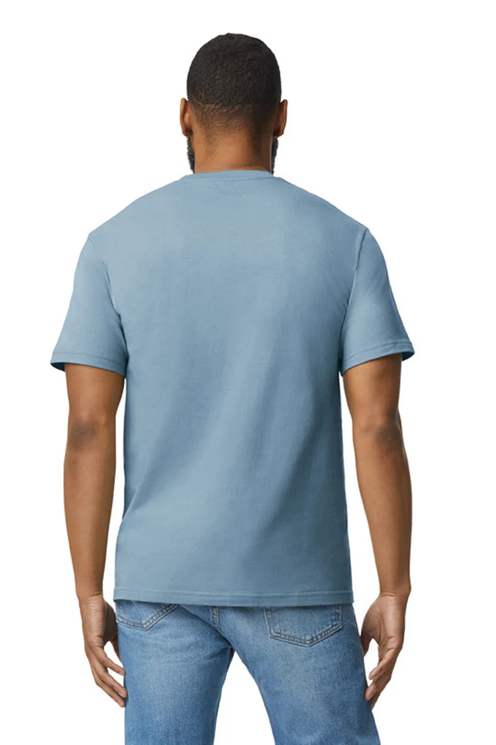 Gildan Mens Softstyle Short Sleeve Crewneck T-Shirt - Stone Blue  Affordable Clothing Gildan