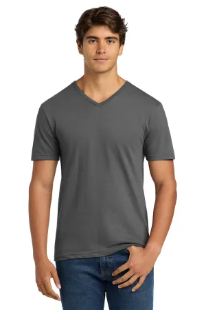 Gildan Mens Softstyle Short Sleeve V-Neck T-Shirt - Charcoal Grey  Affordable Clothing Gildan