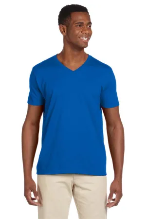 Gildan Mens Softstyle Short Sleeve V-Neck T-Shirt - Royal Blue  Affordable Clothing Gildan