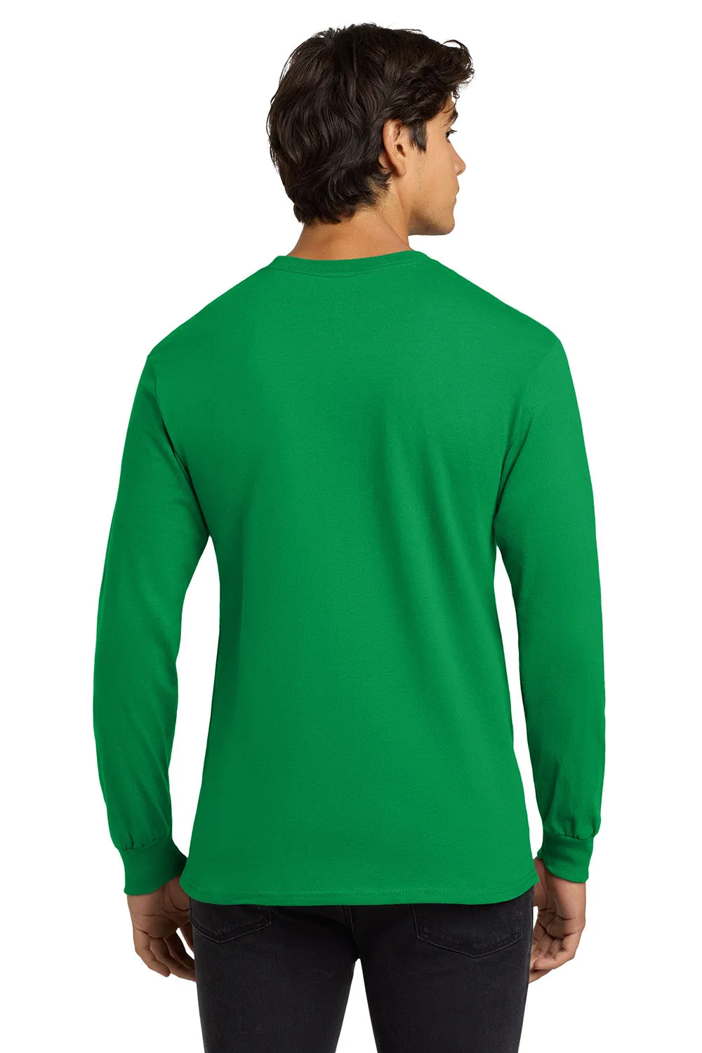 Gildan Mens Ultra Long Sleeve Crewneck T-Shirt - Irish Green  Affordable Clothing Gildan