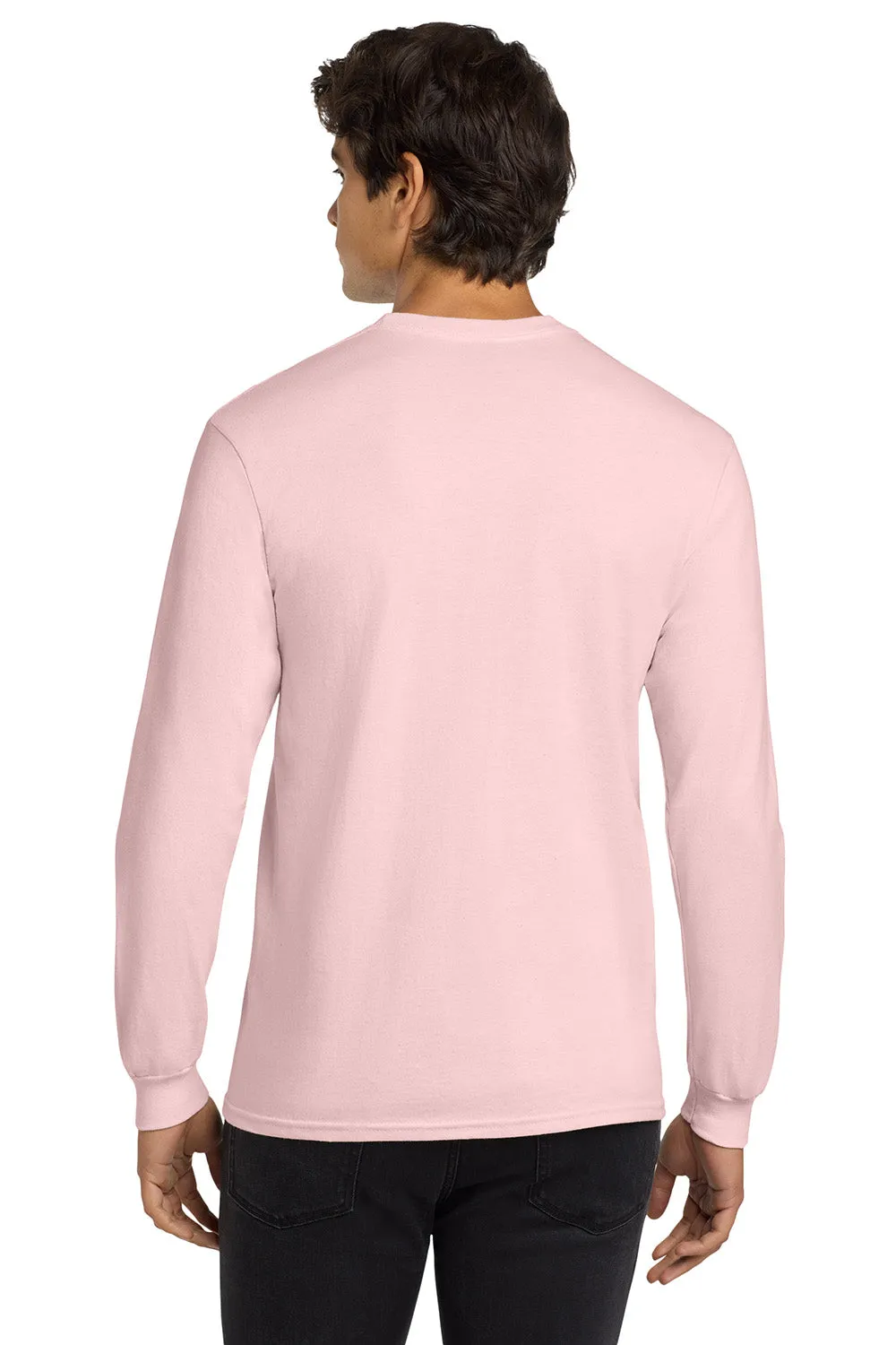 Gildan Mens Ultra Long Sleeve Crewneck T-Shirt - Light Pink  Affordable Clothing Gildan