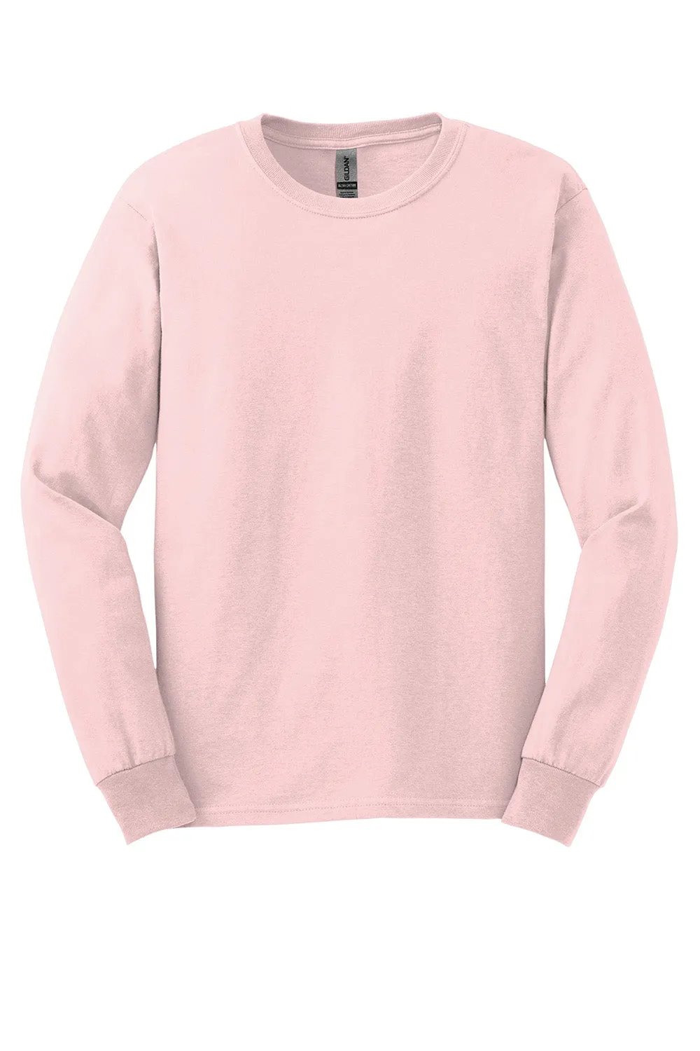 Gildan Mens Ultra Long Sleeve Crewneck T-Shirt - Light Pink  Affordable Clothing Gildan