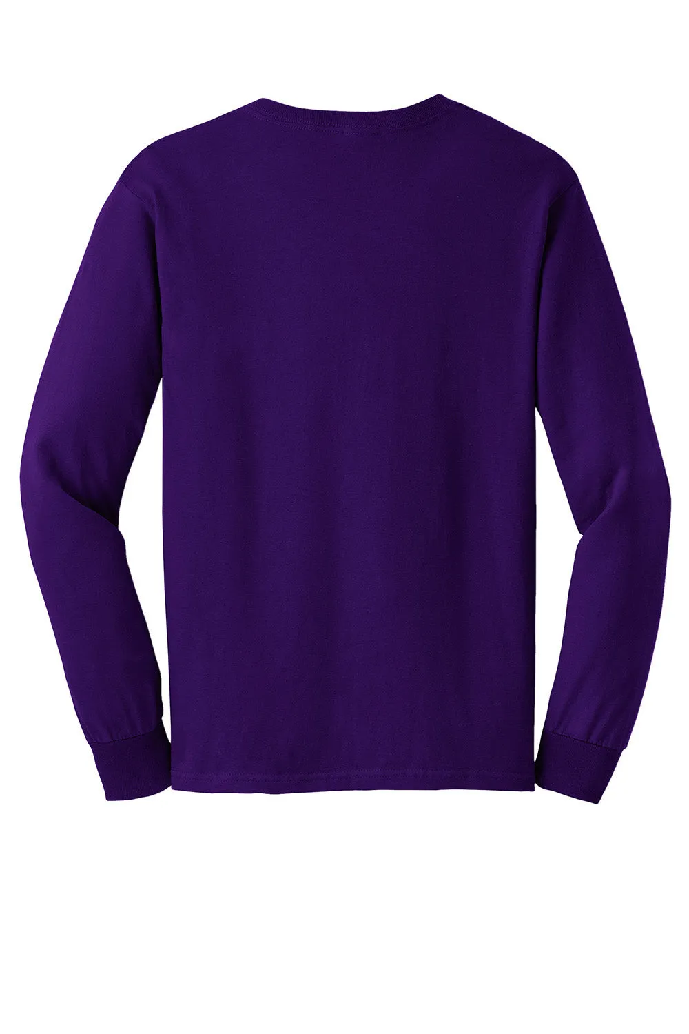 Gildan Mens Ultra Long Sleeve Crewneck T-Shirt - Purple  Affordable Clothing Gildan