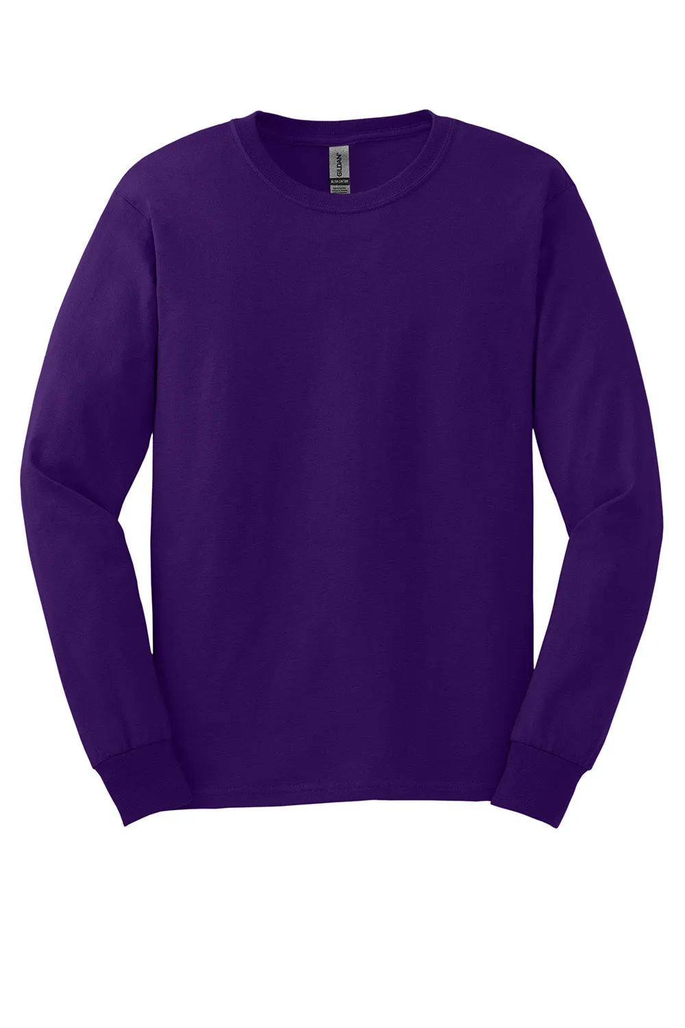 Gildan Mens Ultra Long Sleeve Crewneck T-Shirt - Purple  Affordable Clothing Gildan
