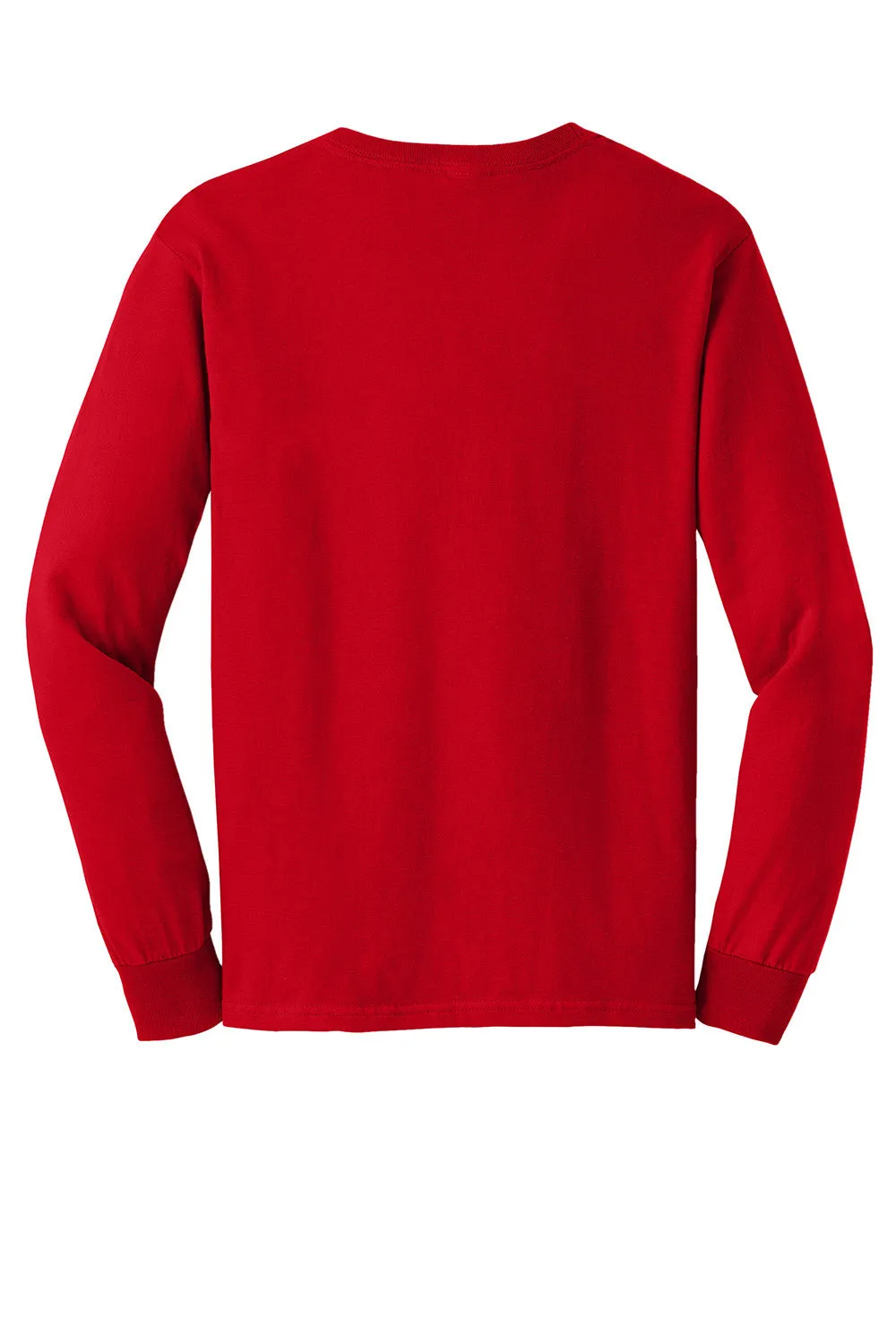 Gildan Mens Ultra Long Sleeve Crewneck T-Shirt - Red  Affordable Clothing Gildan