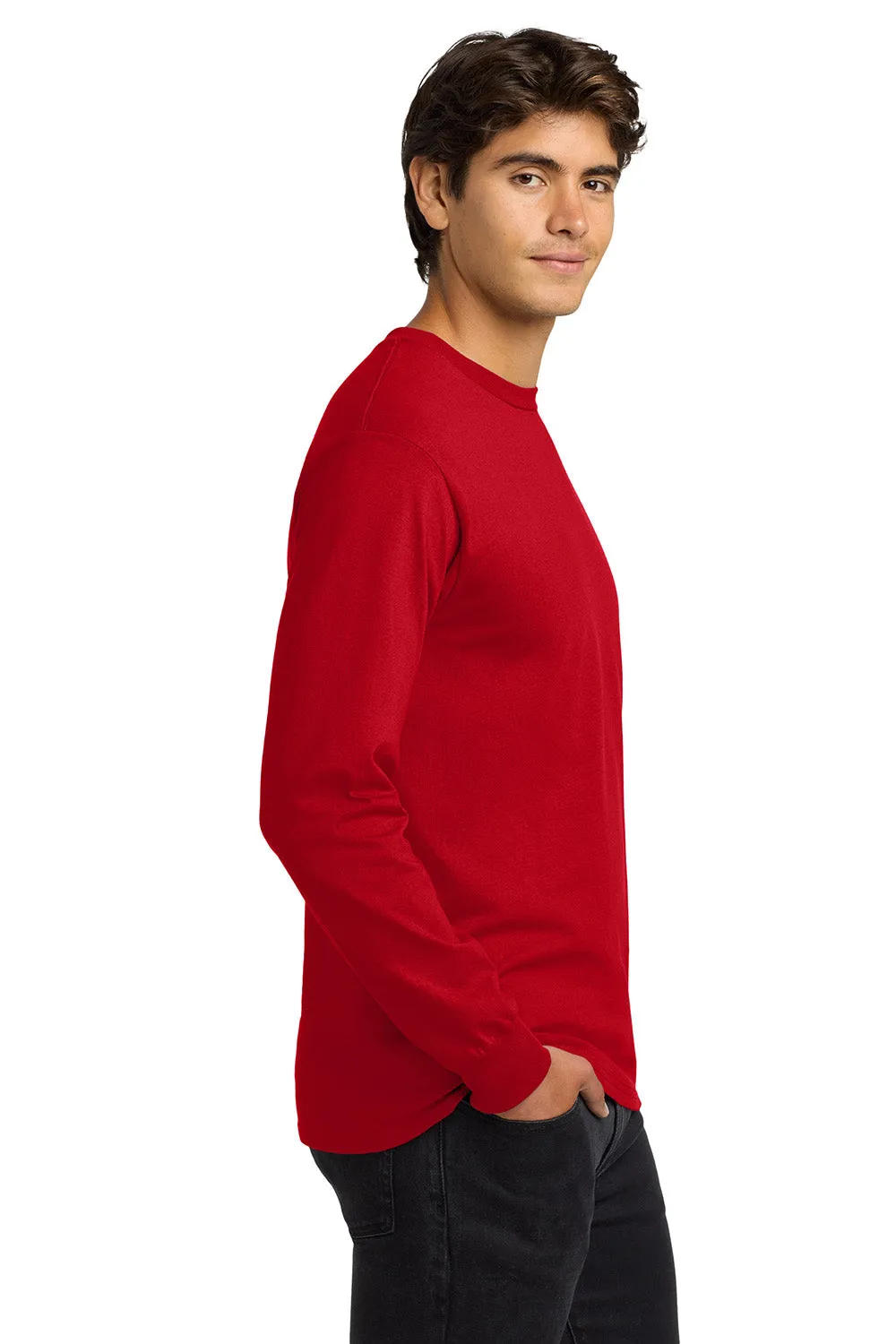Gildan Mens Ultra Long Sleeve Crewneck T-Shirt - Red  Affordable Clothing Gildan