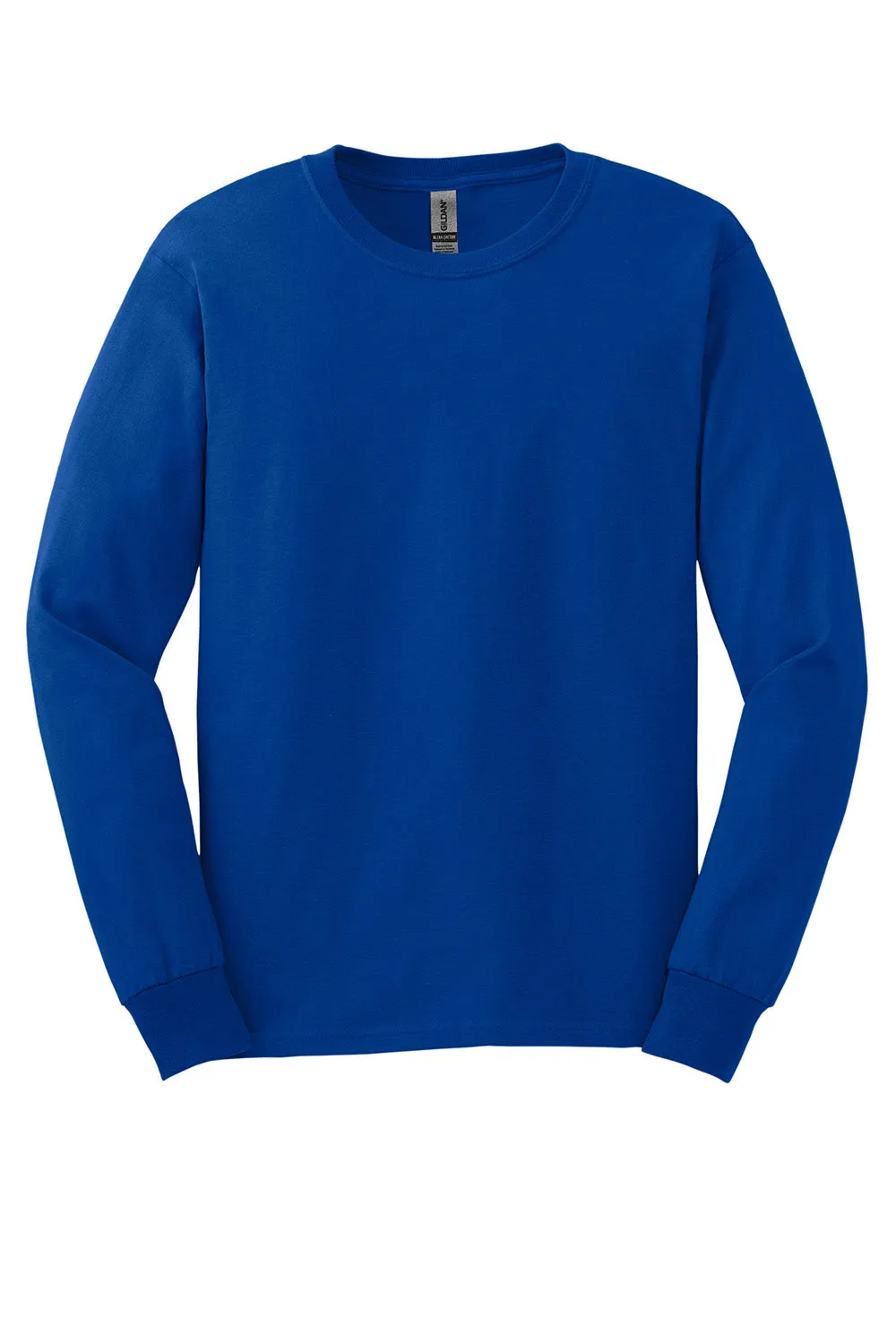 Gildan Mens Ultra Long Sleeve Crewneck T-Shirt - Royal Blue  Affordable Clothing Gildan