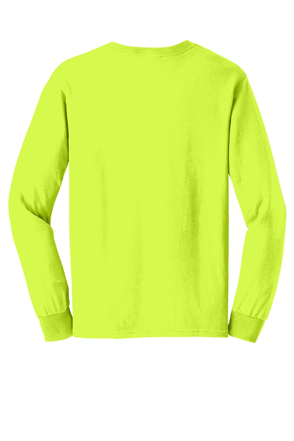 Gildan Mens Ultra Long Sleeve Crewneck T-Shirt - Safety Green  Affordable Clothing Gildan