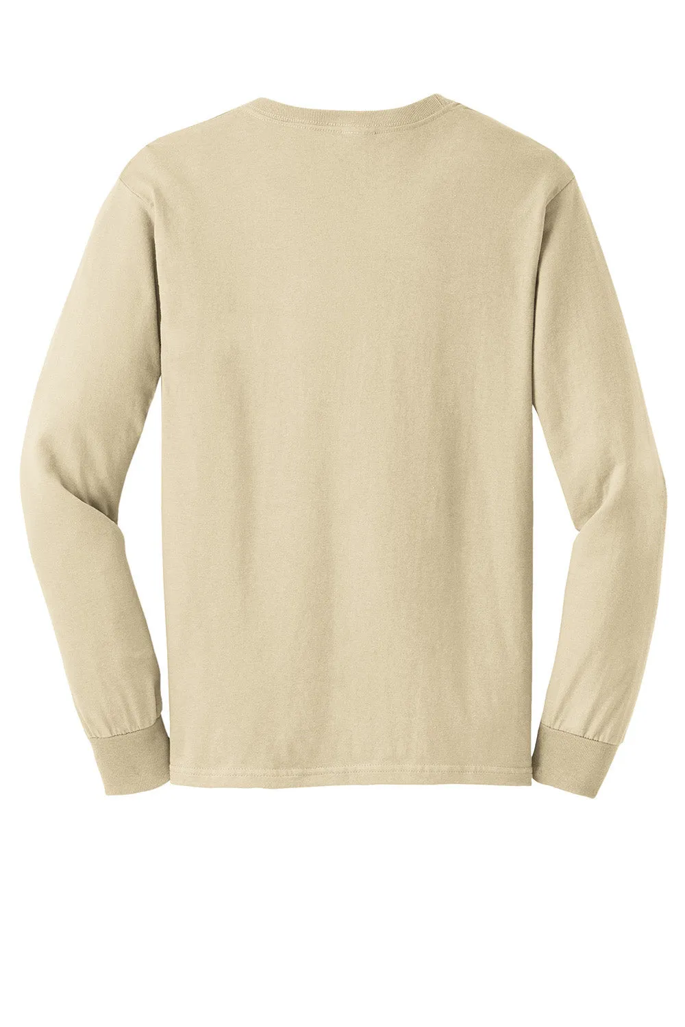 Gildan Mens Ultra Long Sleeve Crewneck T-Shirt - Sand  Affordable Clothing Gildan