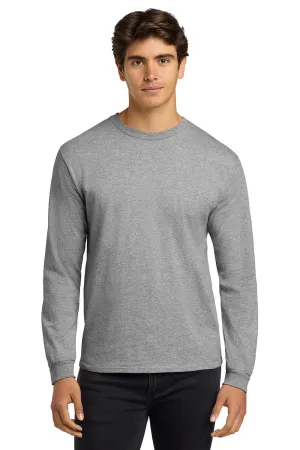 Gildan Mens Ultra Long Sleeve Crewneck T-Shirt - Sport Grey  Affordable Clothing Gildan