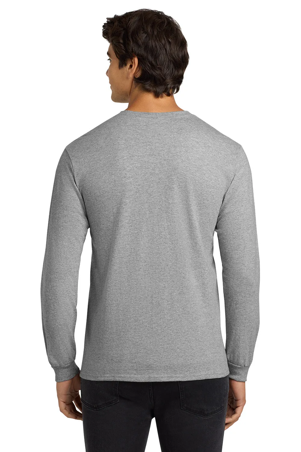 Gildan Mens Ultra Long Sleeve Crewneck T-Shirt - Sport Grey  Affordable Clothing Gildan