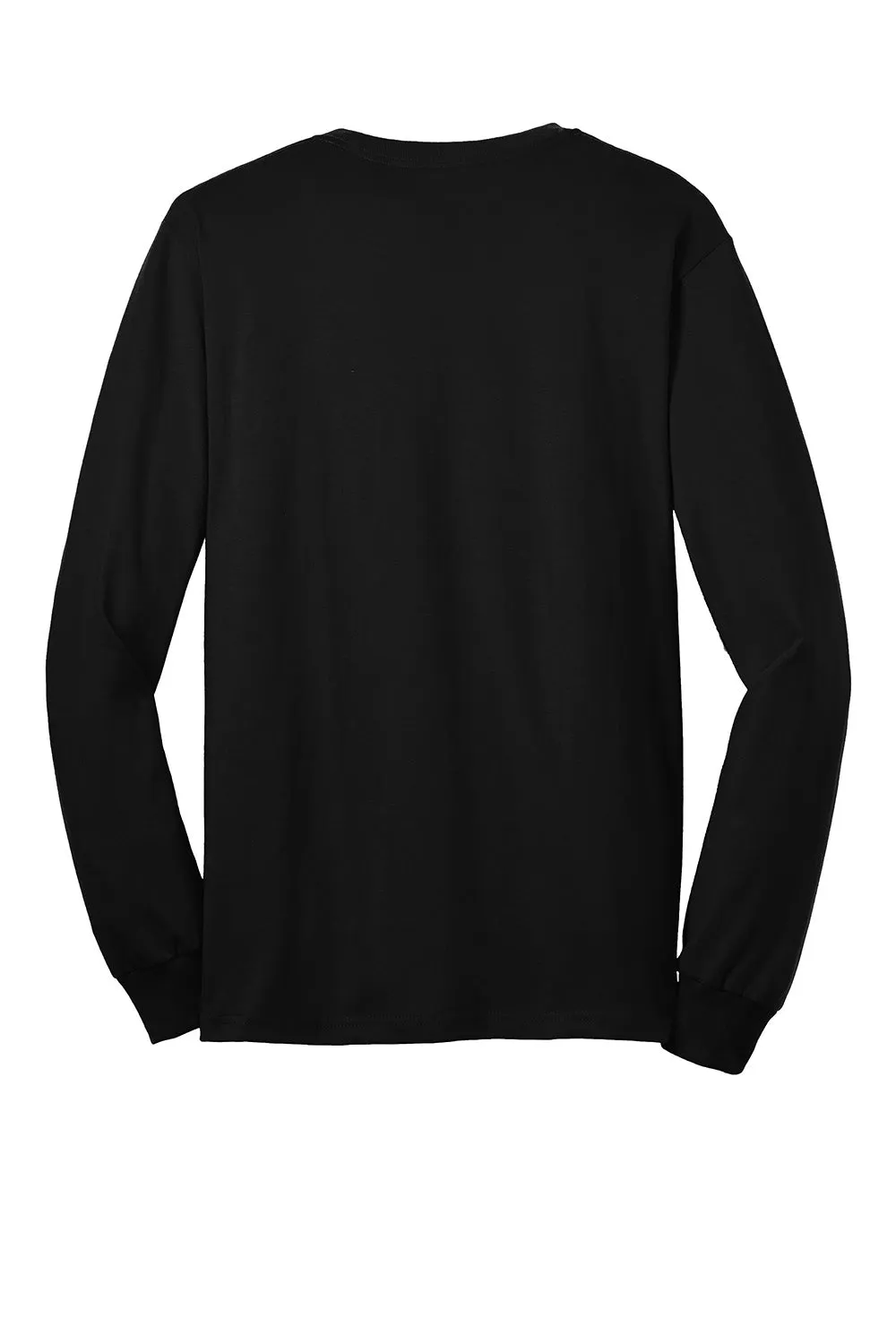 Gildan Mens Ultra Long Sleeve Crewneck T-Shirt w/ Pocket - Black  Affordable Clothing Gildan