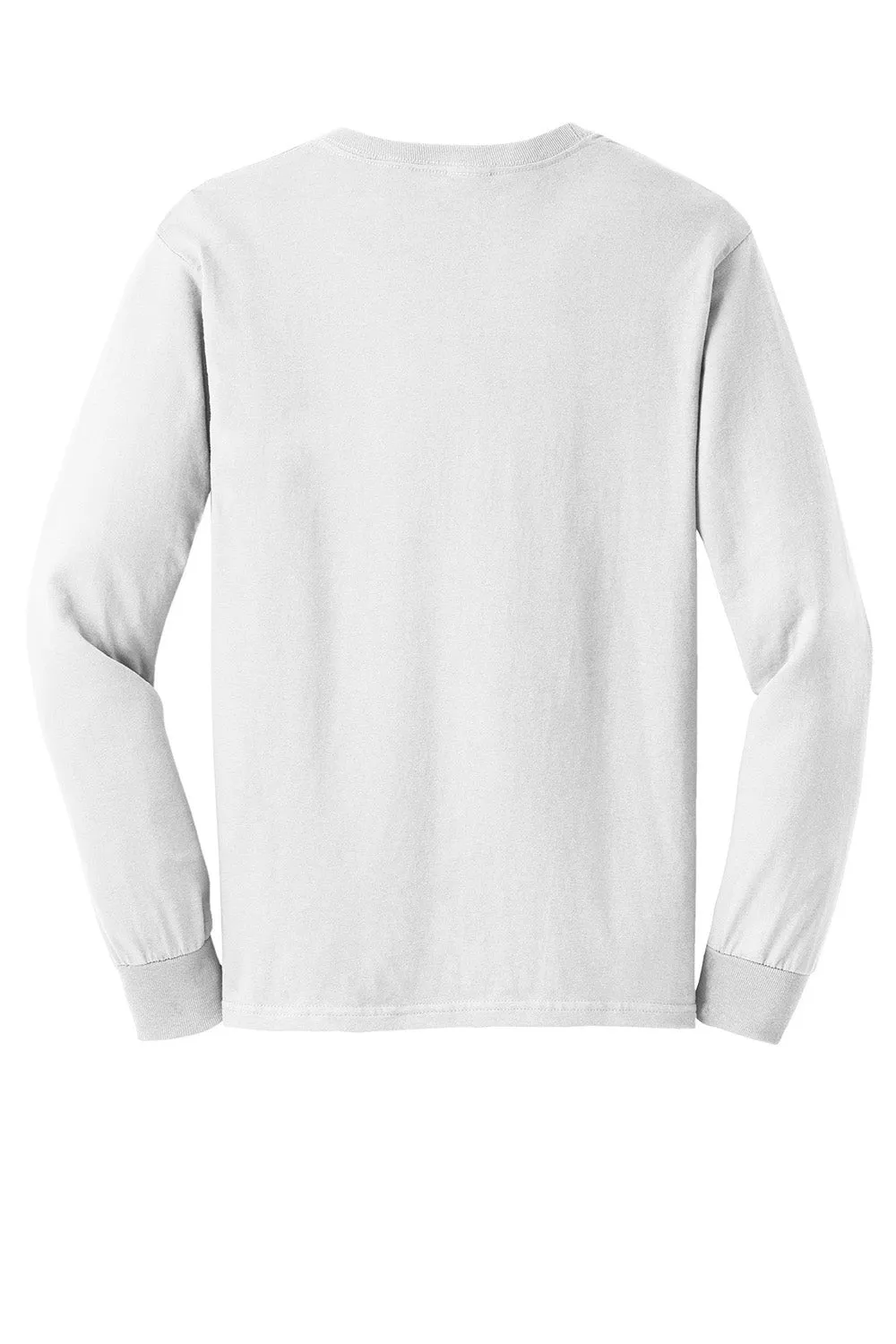 Gildan Mens Ultra Long Sleeve Crewneck T-Shirt - White  Affordable Clothing Gildan