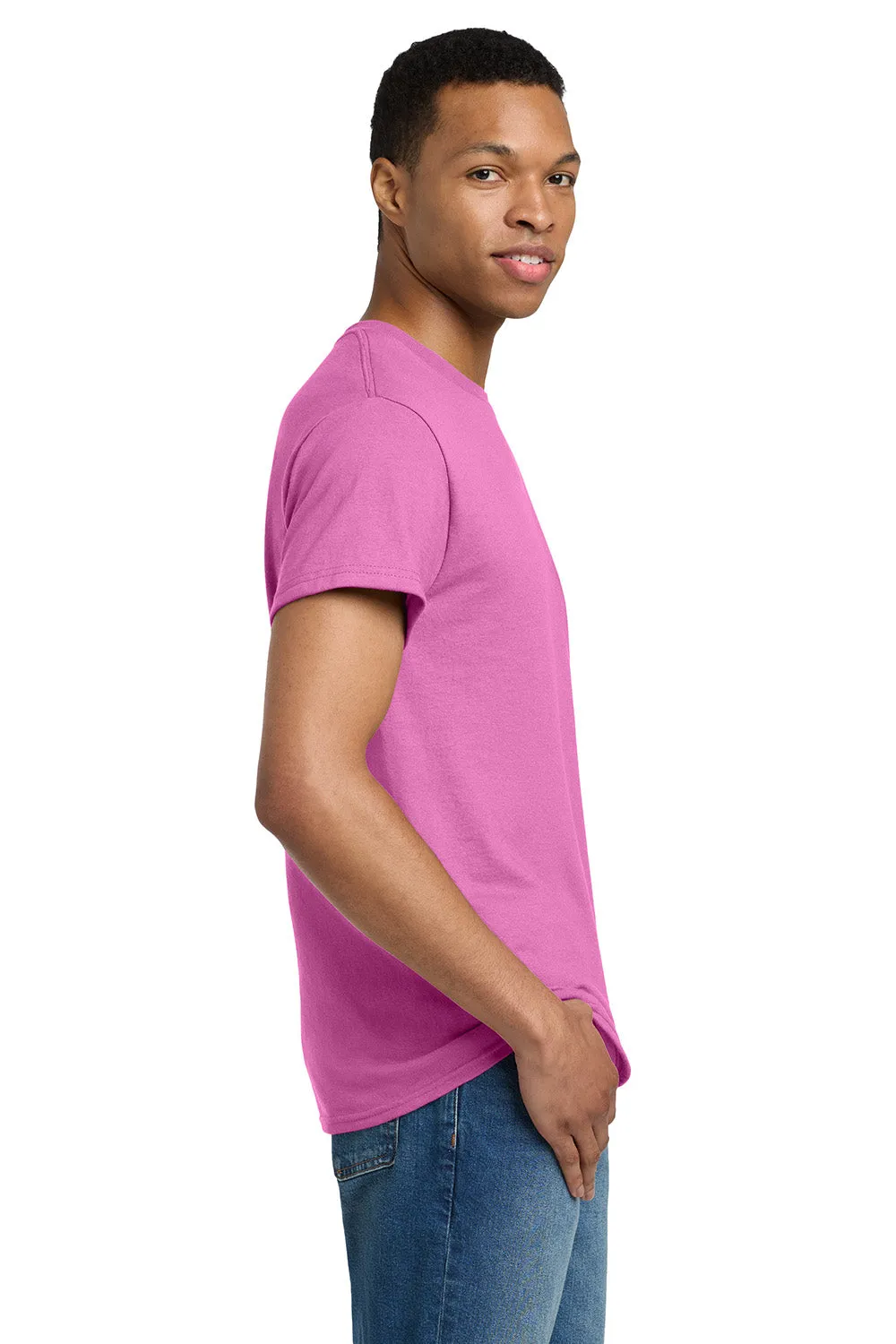 Gildan Mens Ultra Short Sleeve Crewneck T-Shirt - Azalea Pink  Affordable Clothing Gildan