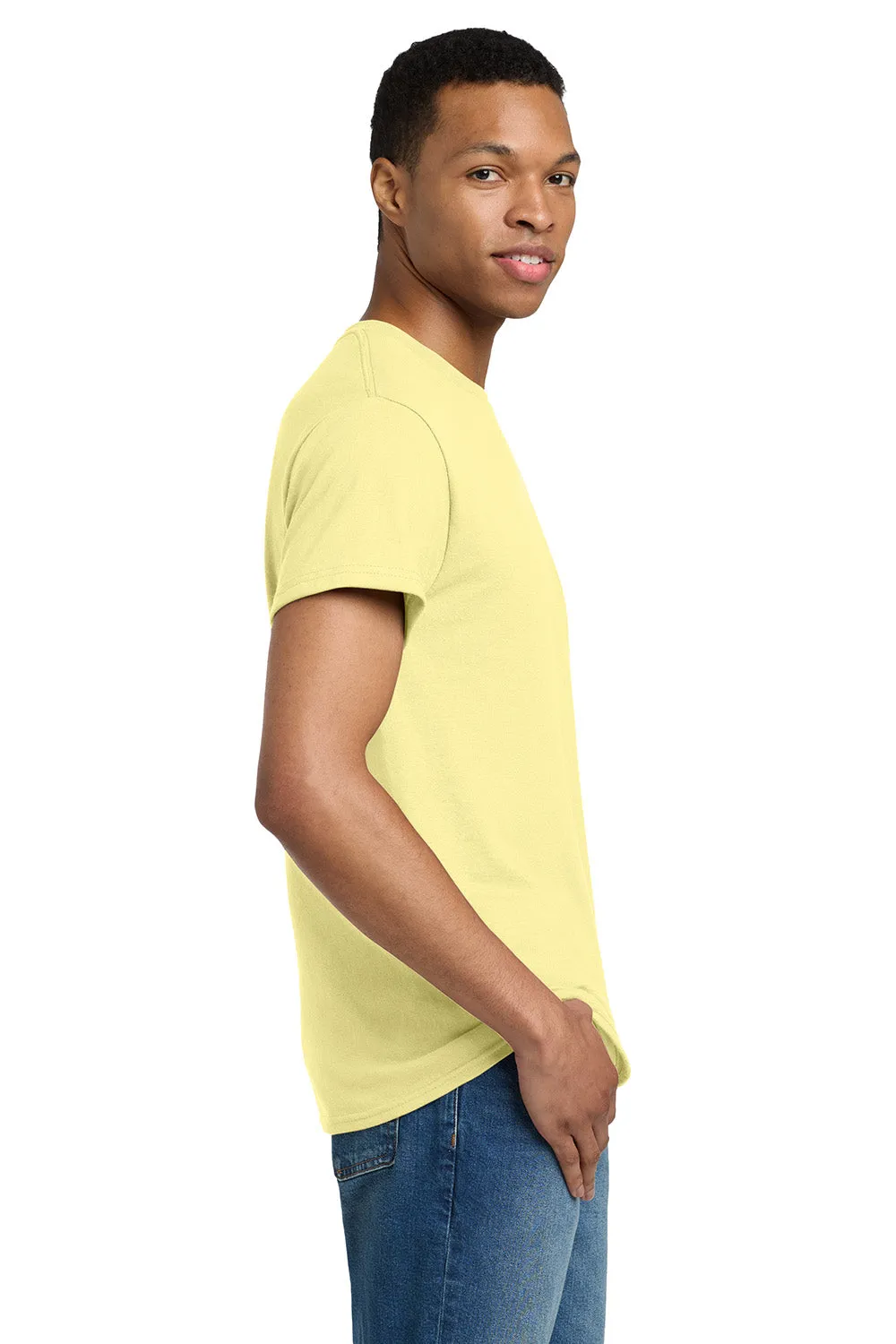 Gildan Mens Ultra Short Sleeve Crewneck T-Shirt - Cornsilk Yellow  Affordable Clothing Gildan