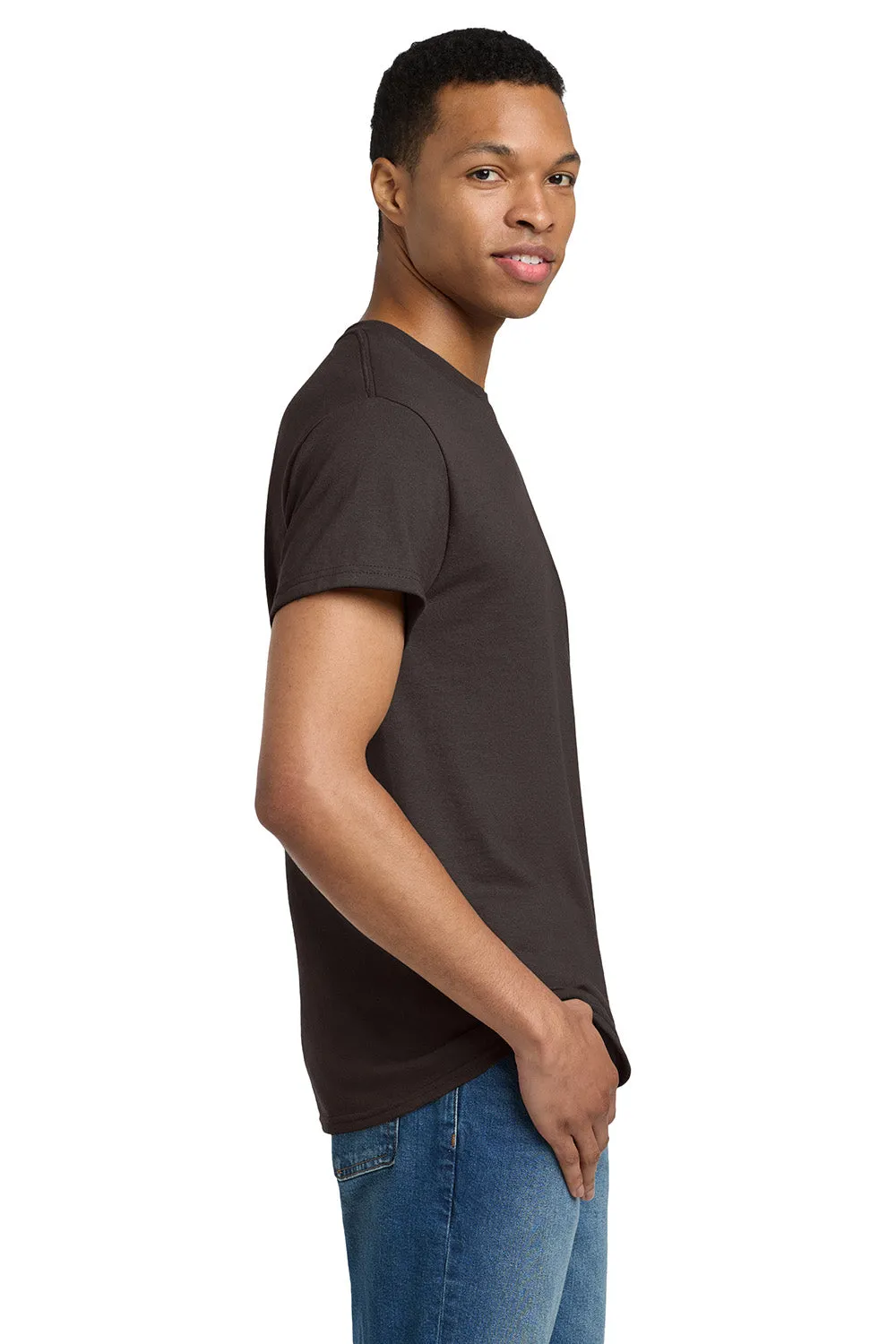 Gildan Mens Ultra Short Sleeve Crewneck T-Shirt - Dark Chocolate Brown  Affordable Clothing Gildan