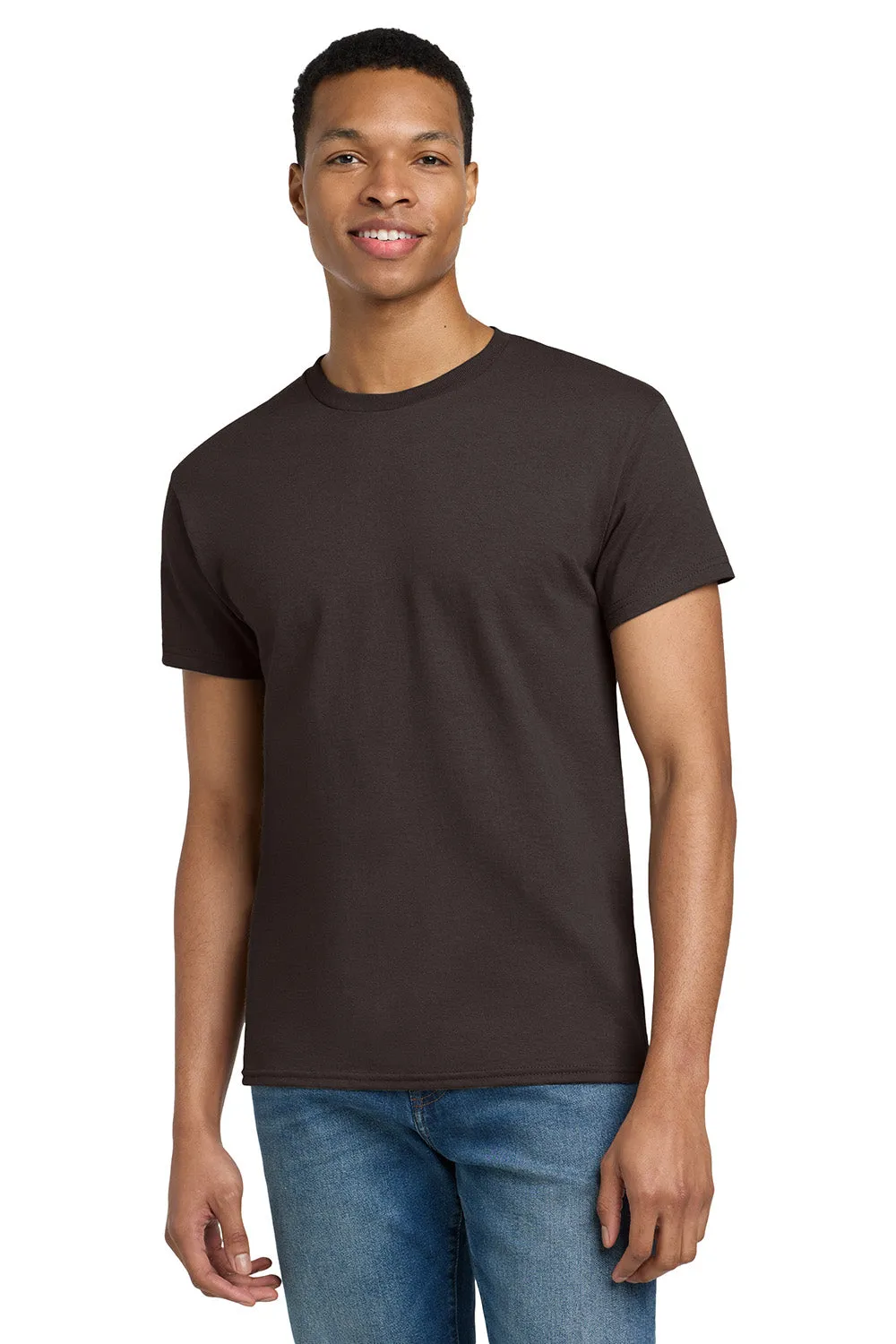 Gildan Mens Ultra Short Sleeve Crewneck T-Shirt - Dark Chocolate Brown  Affordable Clothing Gildan