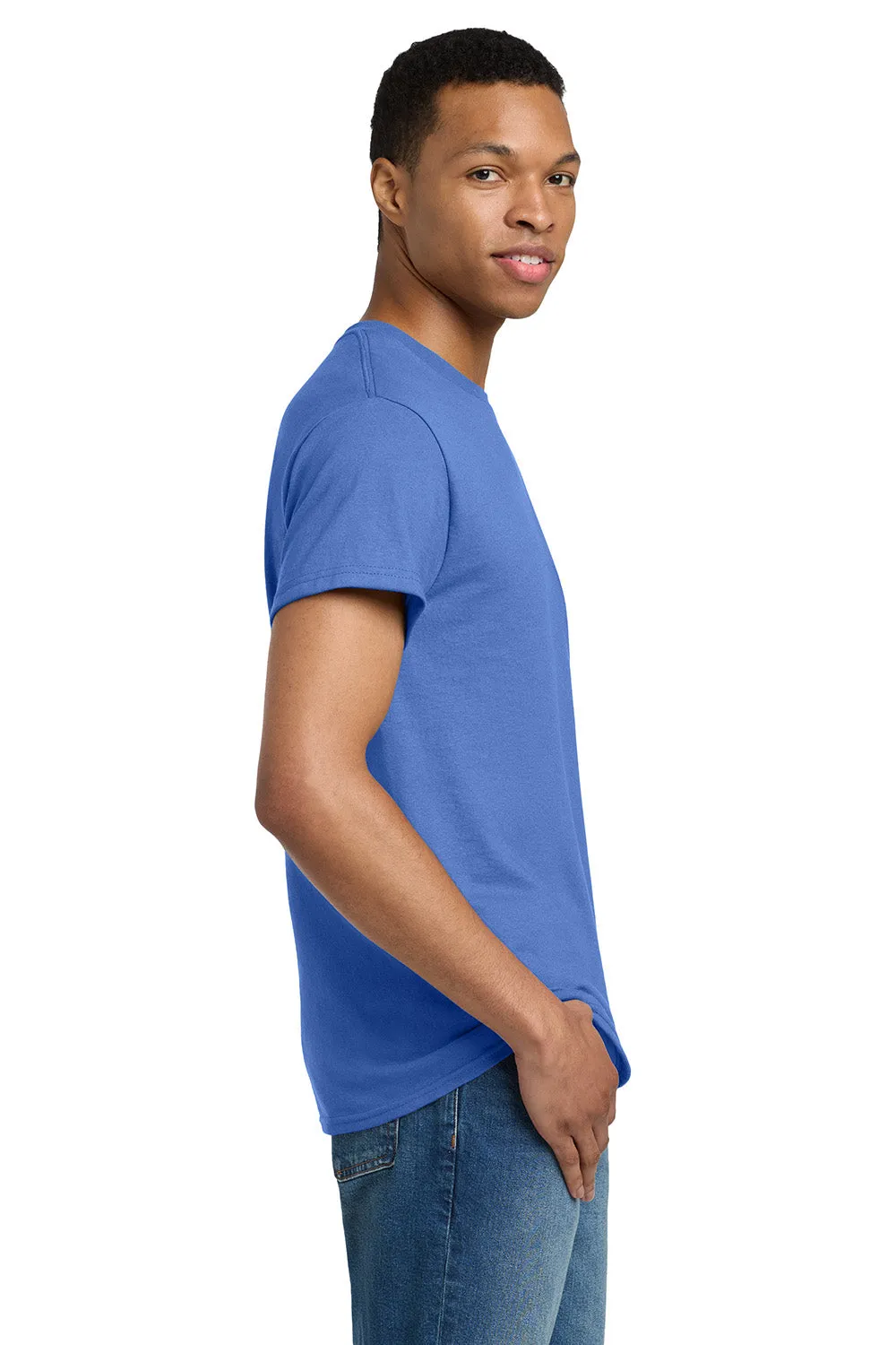 Gildan Mens Ultra Short Sleeve Crewneck T-Shirt - Iris Blue  Affordable Clothing Gildan
