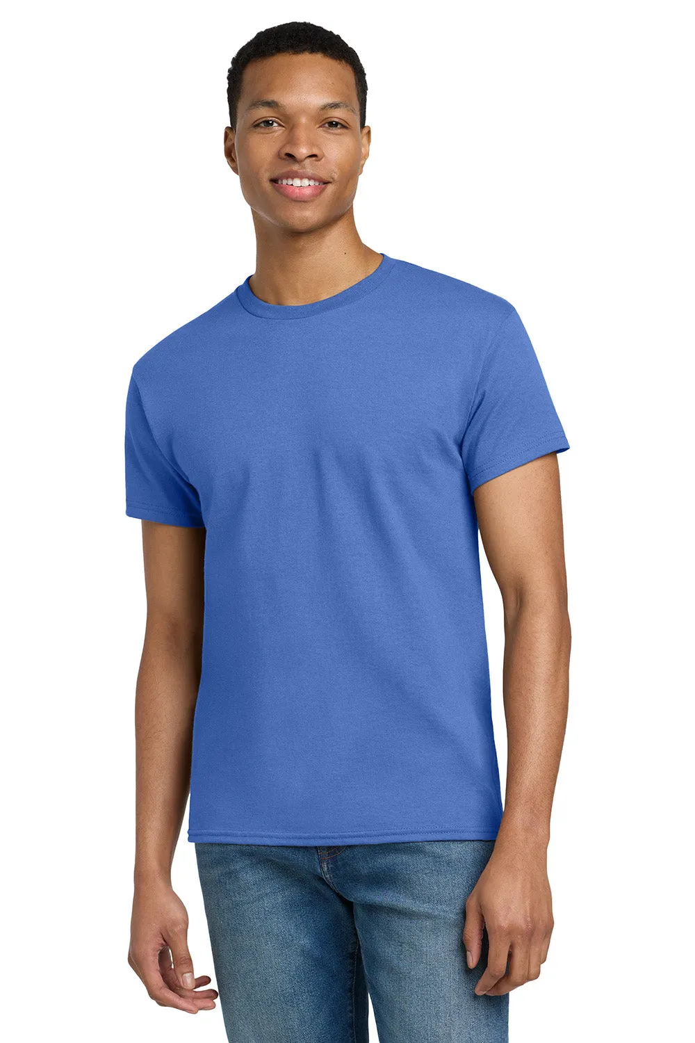 Gildan Mens Ultra Short Sleeve Crewneck T-Shirt - Iris Blue  Affordable Clothing Gildan