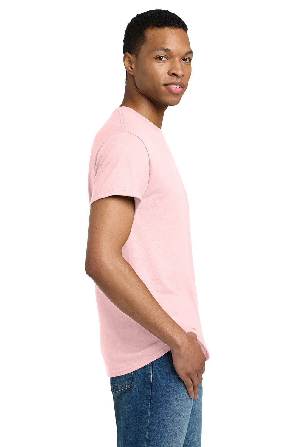 Gildan Mens Ultra Short Sleeve Crewneck T-Shirt - Light Pink  Affordable Clothing Gildan