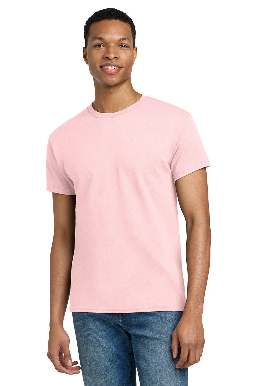 Gildan Mens Ultra Short Sleeve Crewneck T-Shirt - Light Pink  Affordable Clothing Gildan