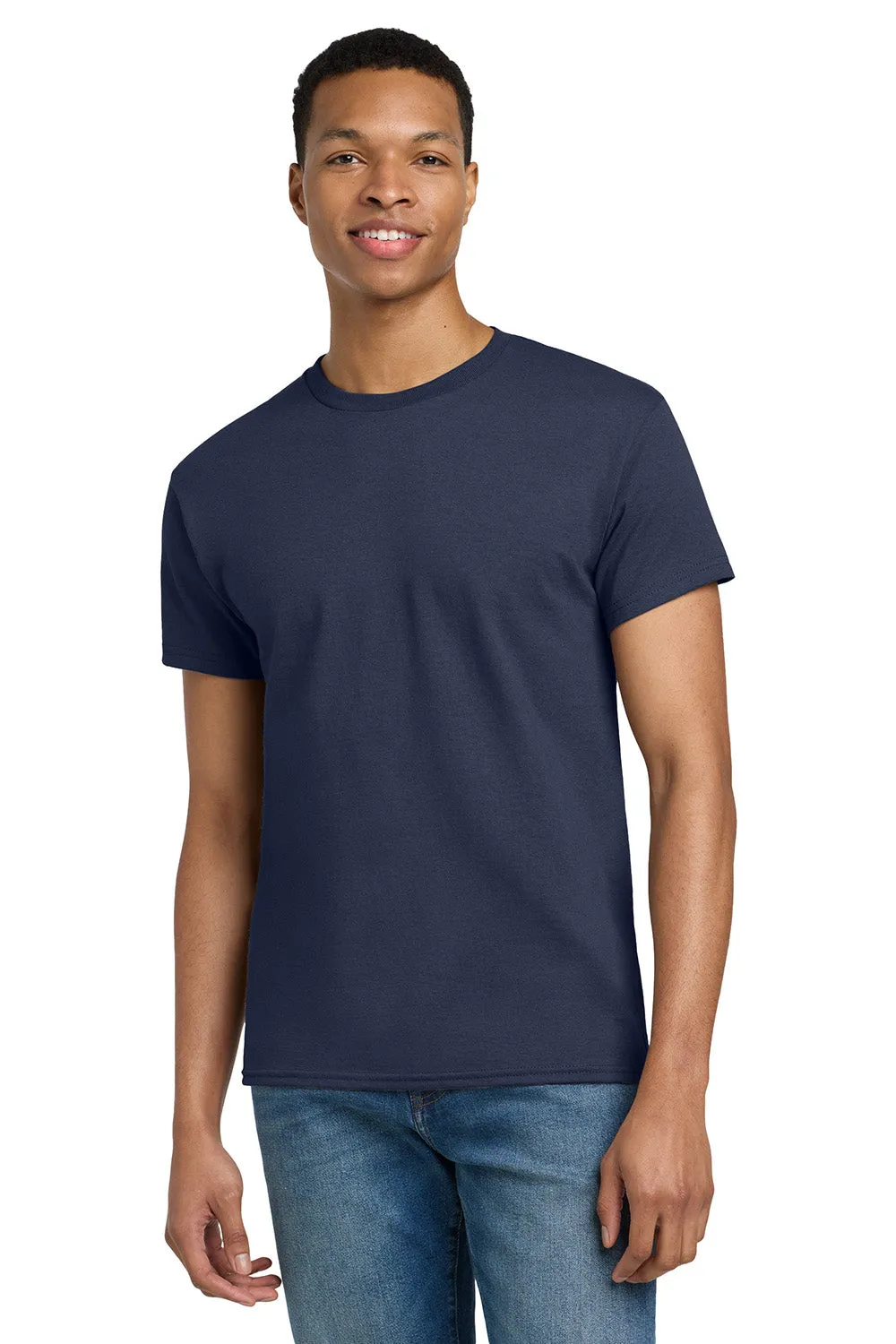 Gildan Mens Ultra Short Sleeve Crewneck T-Shirt - Navy Blue  Affordable Clothing Gildan