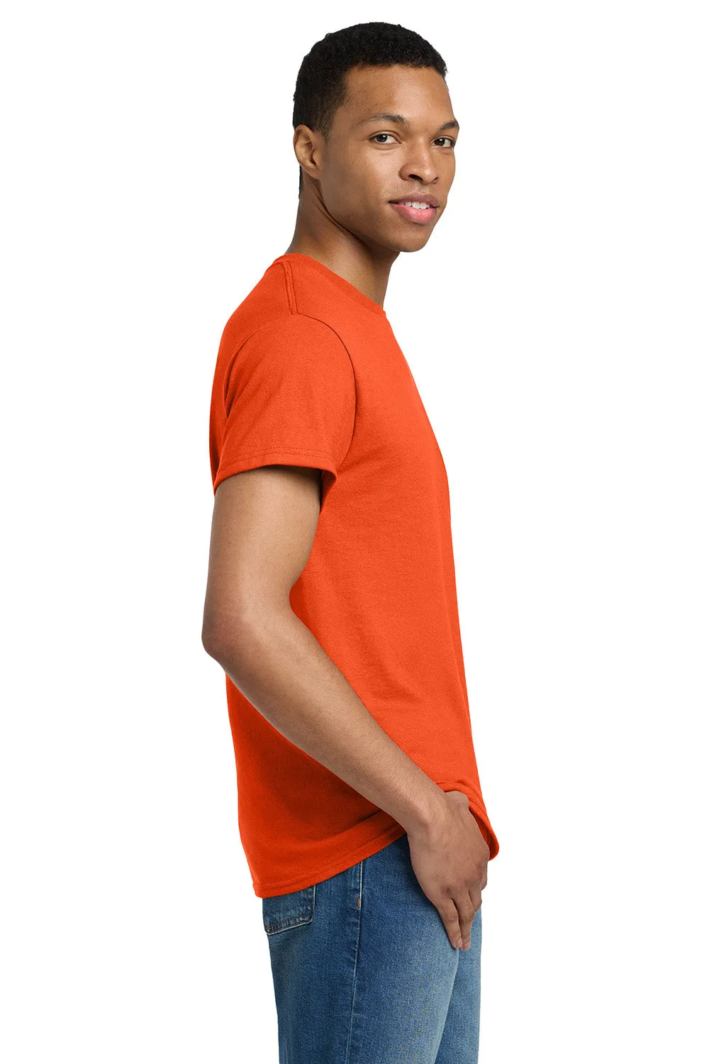 Gildan Mens Ultra Short Sleeve Crewneck T-Shirt - Orange  Affordable Clothing Gildan