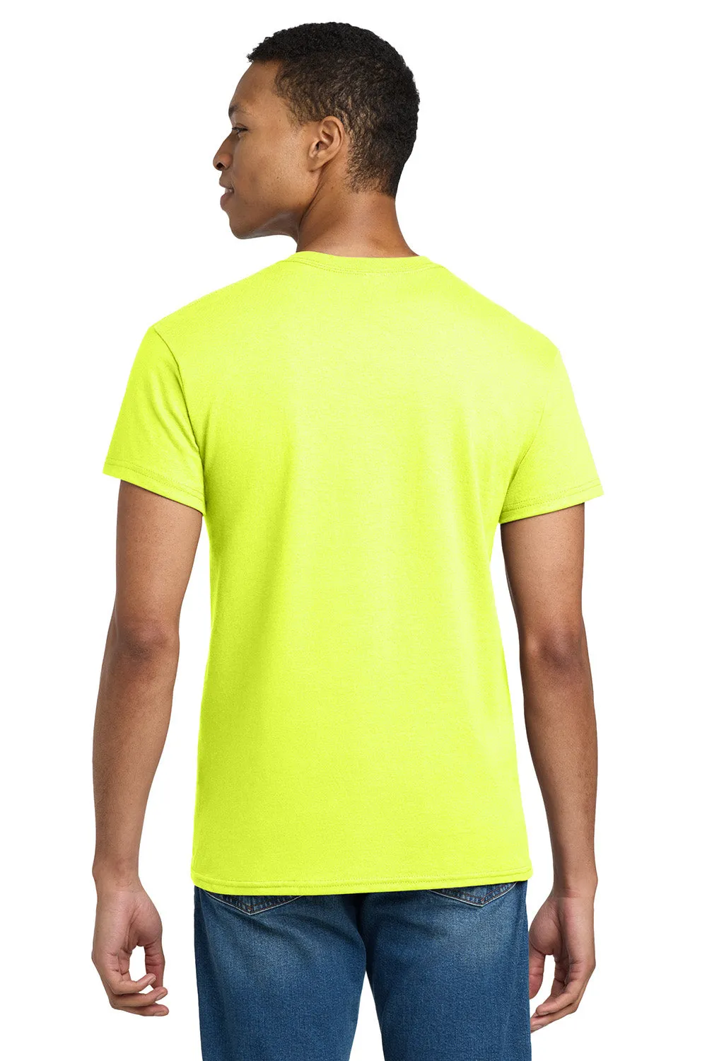 Gildan Mens Ultra Short Sleeve Crewneck T-Shirt - Safety Green  Affordable Clothing Gildan