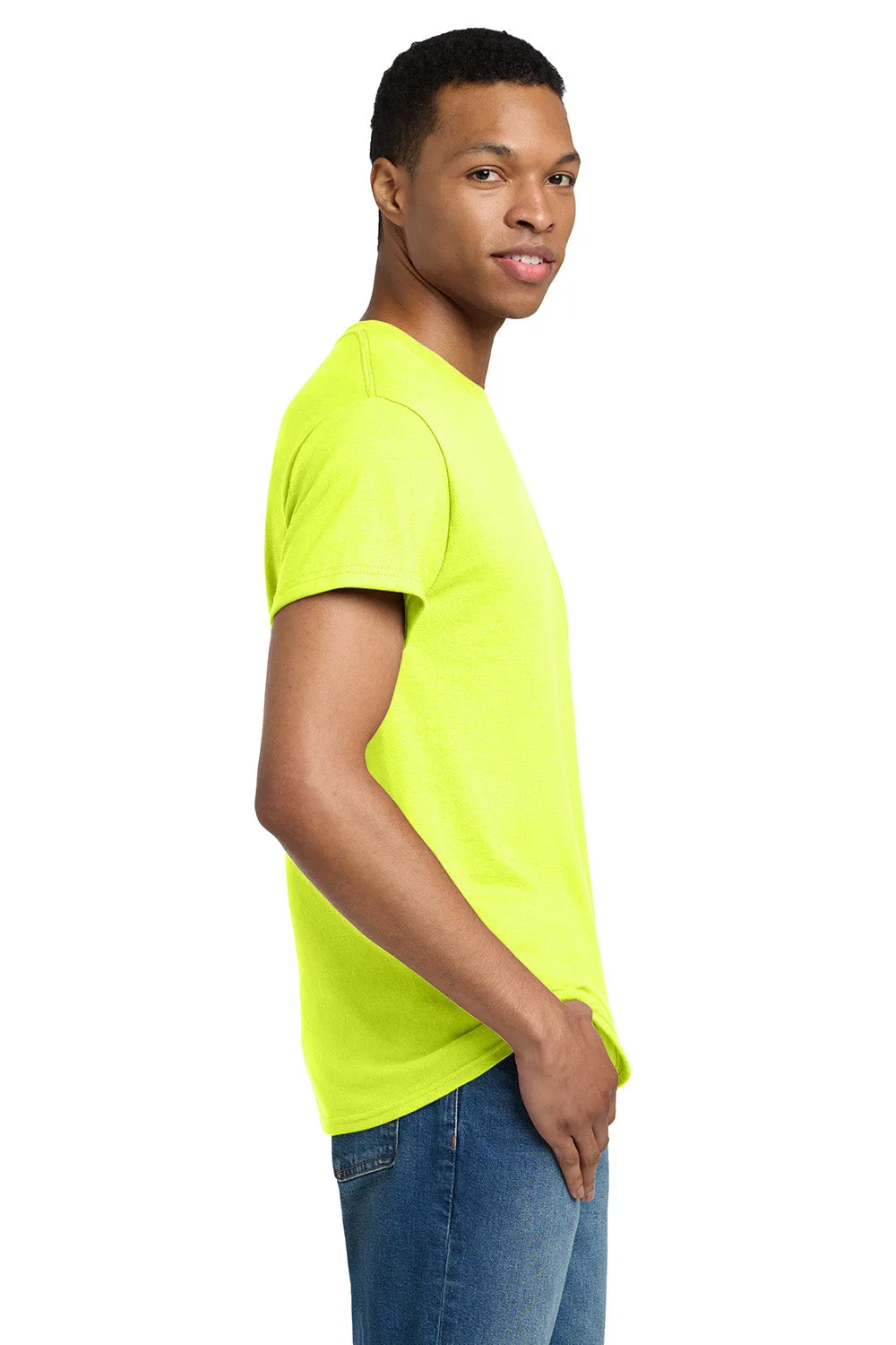 Gildan Mens Ultra Short Sleeve Crewneck T-Shirt - Safety Green  Affordable Clothing Gildan