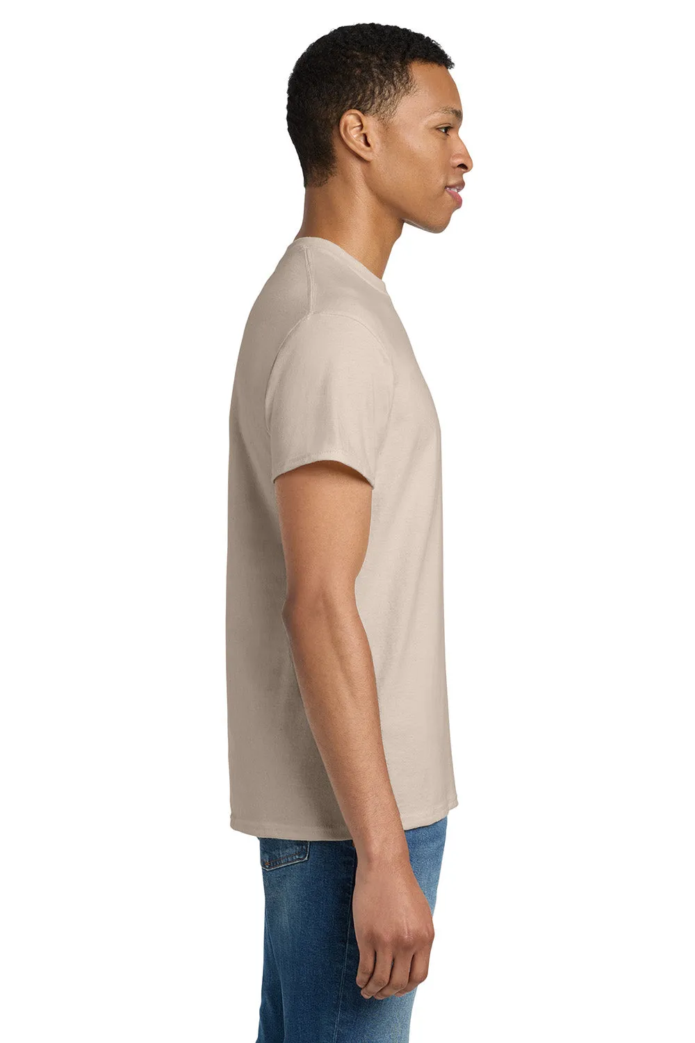 Gildan Mens Ultra Short Sleeve Crewneck T-Shirt - Sand  Affordable Clothing Gildan