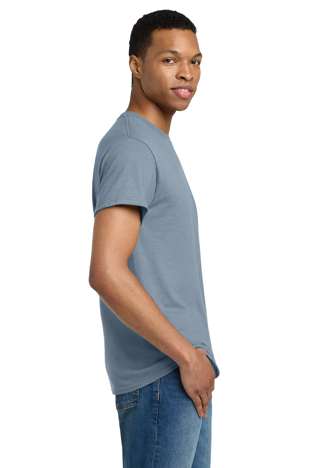 Gildan Mens Ultra Short Sleeve Crewneck T-Shirt - Stone Blue  Affordable Clothing Gildan