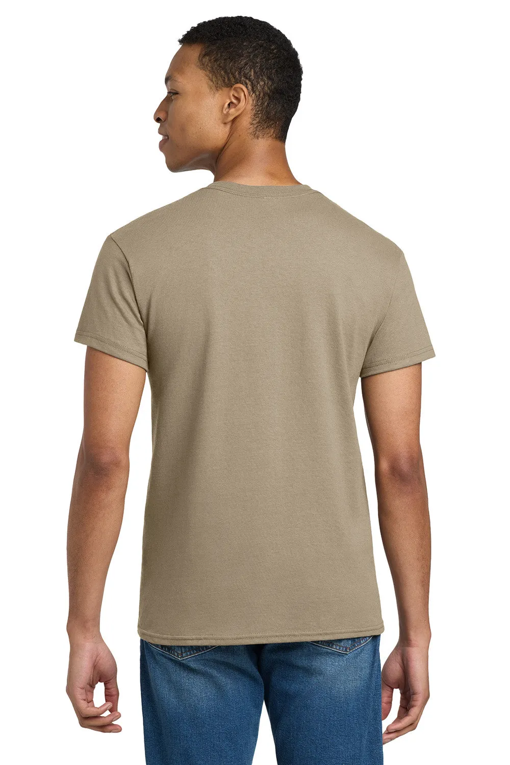 Gildan Mens Ultra Short Sleeve Crewneck T-Shirt - Tan  Affordable Clothing Gildan