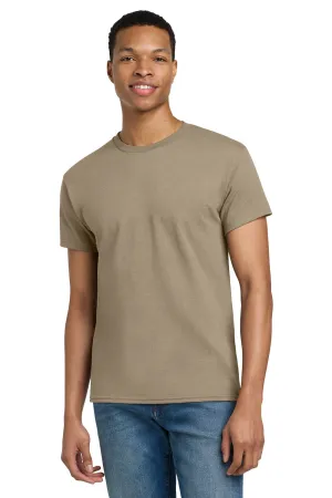 Gildan Mens Ultra Short Sleeve Crewneck T-Shirt - Tan  Affordable Clothing Gildan