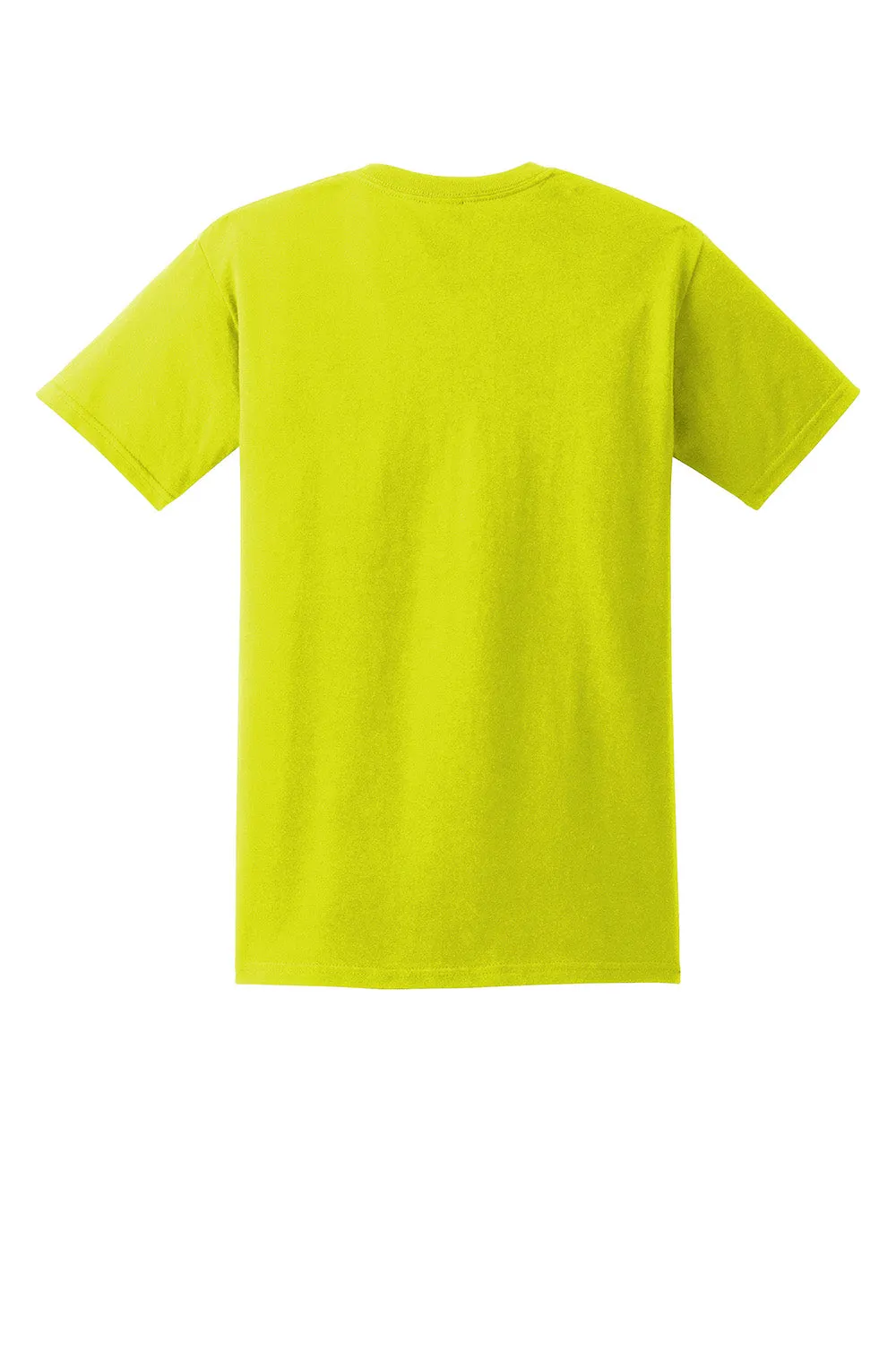 Gildan Mens Ultra Short Sleeve Crewneck T-Shirt w/ Pocket - Safety Green  Affordable Clothing Gildan