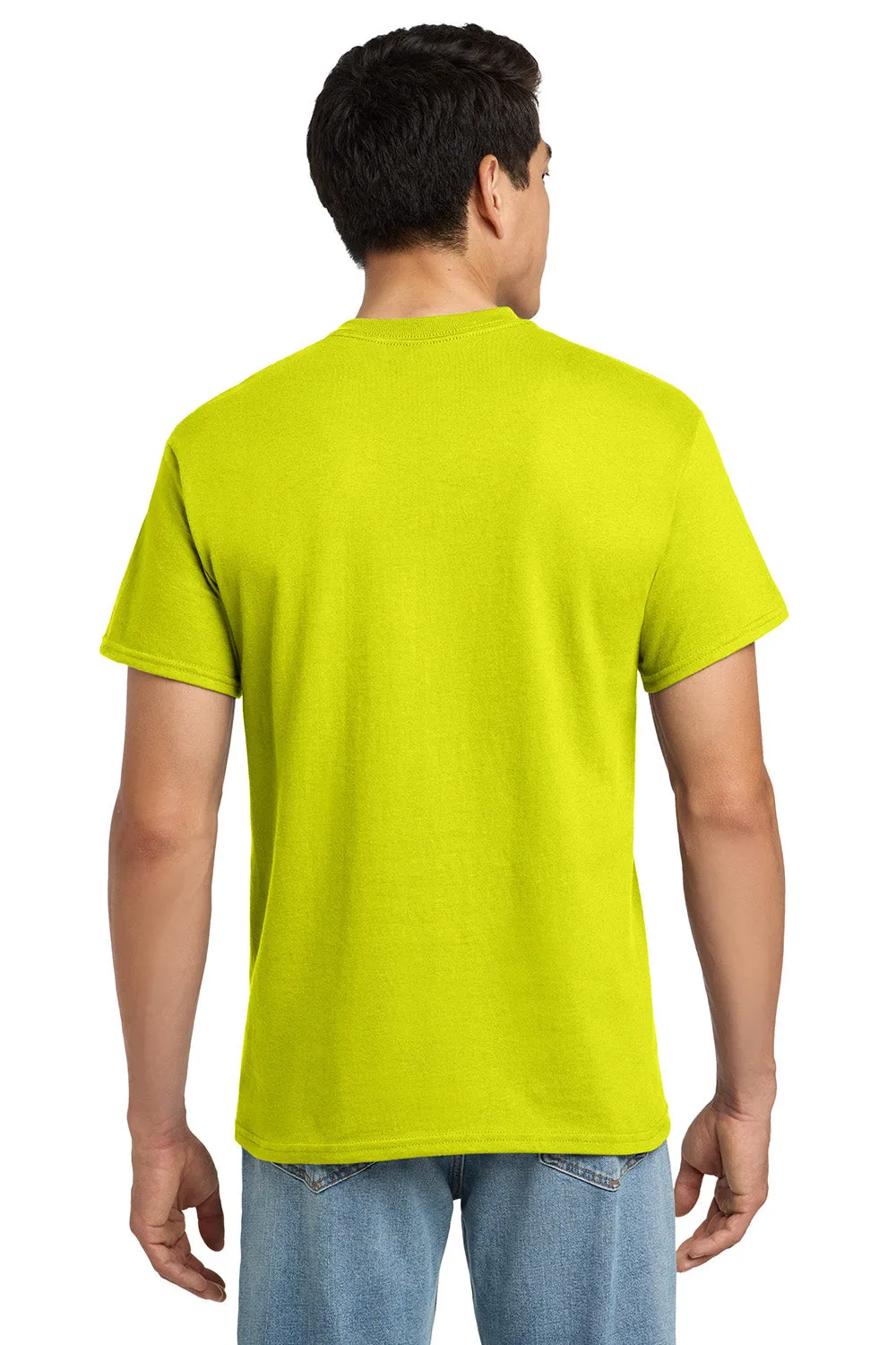 Gildan Mens Ultra Short Sleeve Crewneck T-Shirt w/ Pocket - Safety Green  Affordable Clothing Gildan