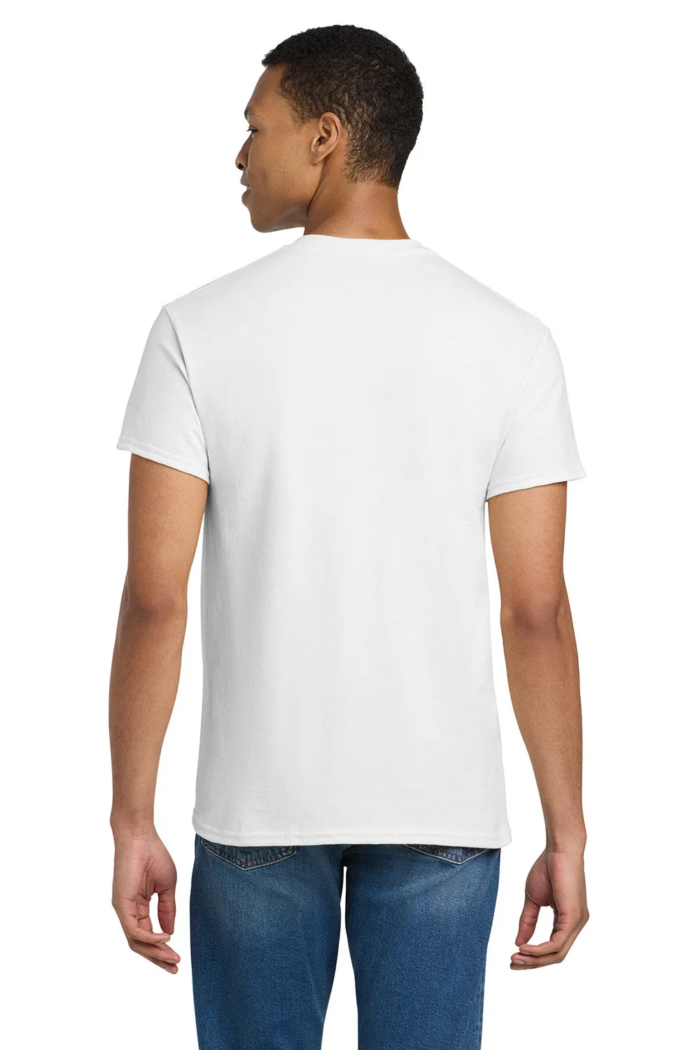 Gildan Mens Ultra Short Sleeve Crewneck T-Shirt - White  Affordable Clothing Gildan