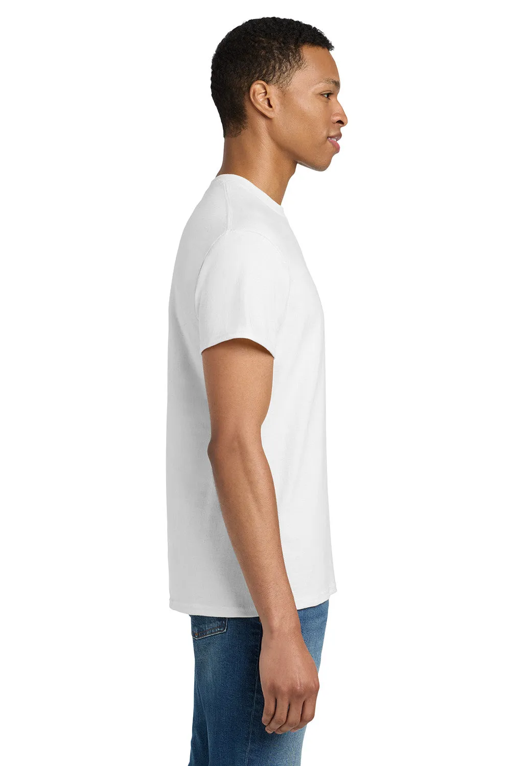 Gildan Mens Ultra Short Sleeve Crewneck T-Shirt - White  Affordable Clothing Gildan