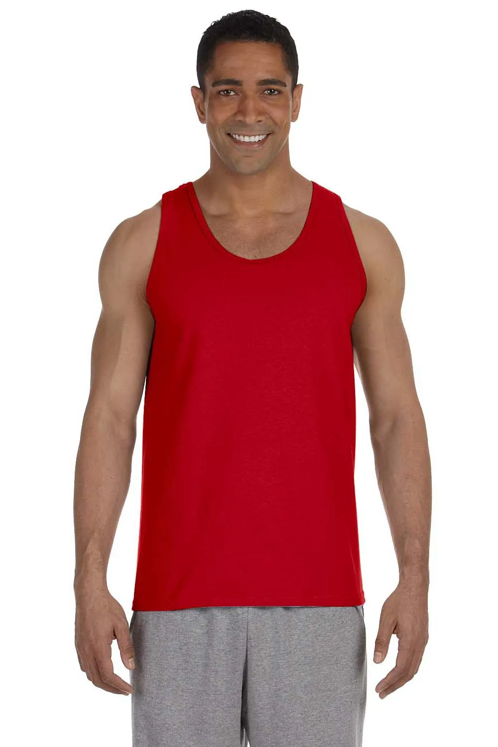 Gildan Mens Ultra Tank Top - Red  Affordable Clothing Gildan