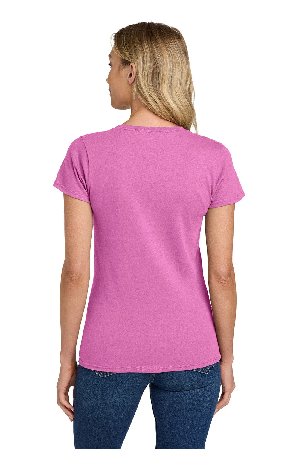 Gildan Womens Short Sleeve Crewneck T-Shirt - Azalea Pink  Affordable Clothing Gildan