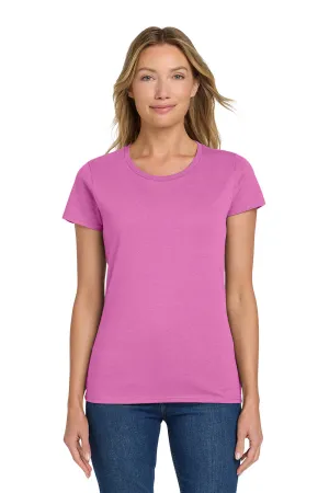 Gildan Womens Short Sleeve Crewneck T-Shirt - Azalea Pink  Affordable Clothing Gildan
