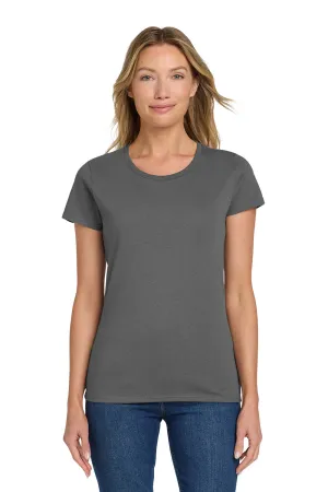 Gildan Womens Short Sleeve Crewneck T-Shirt - Charcoal Grey  Affordable Clothing Gildan