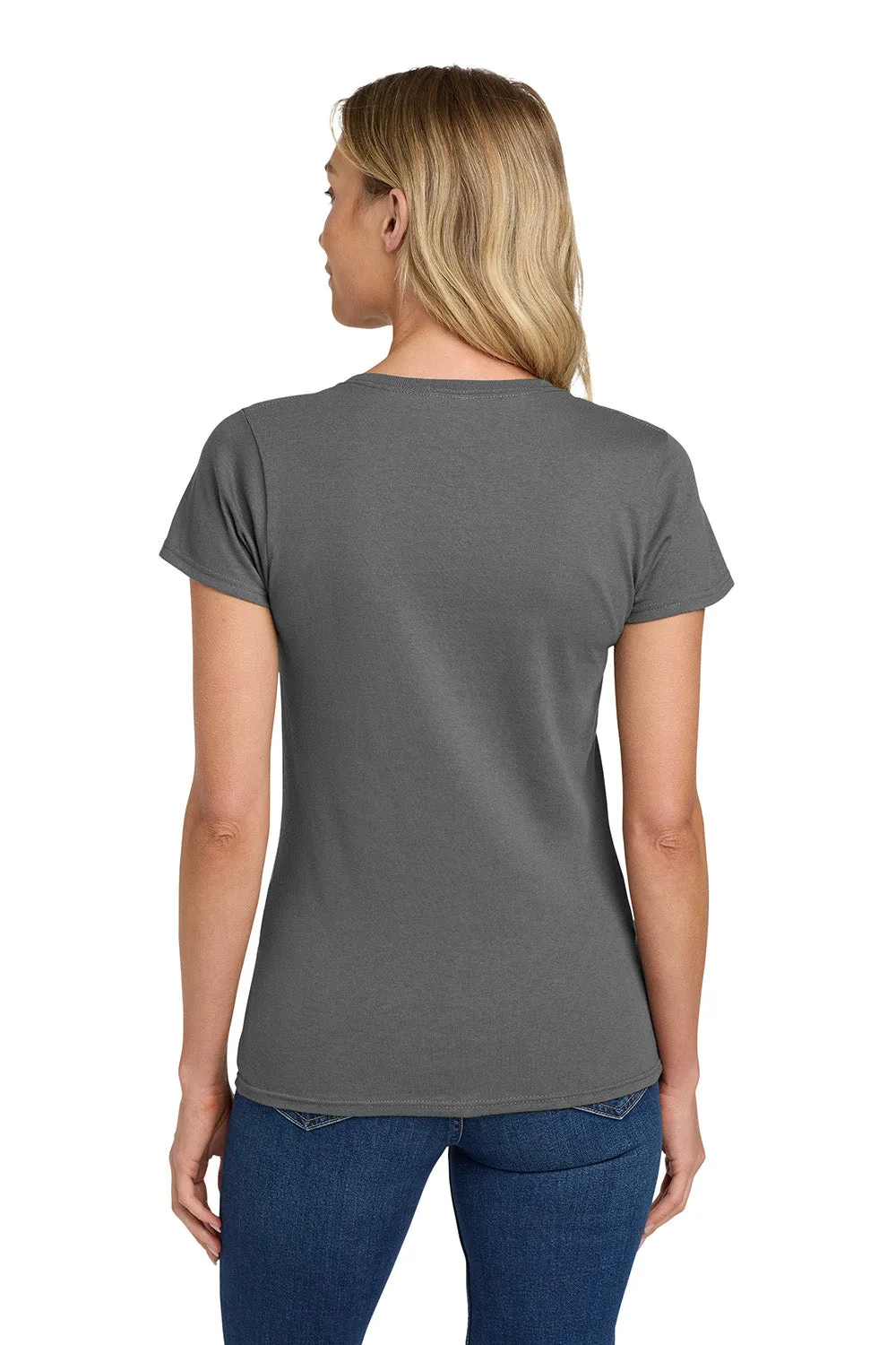Gildan Womens Short Sleeve Crewneck T-Shirt - Charcoal Grey  Affordable Clothing Gildan