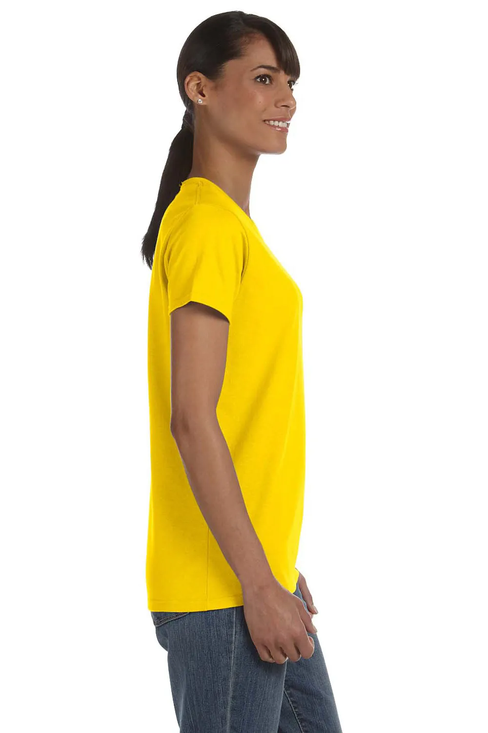 Gildan Womens Short Sleeve Crewneck T-Shirt - Daisy Yellow  Affordable Clothing Gildan