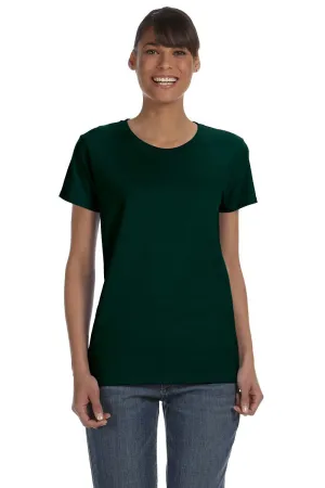 Gildan Womens Short Sleeve Crewneck T-Shirt - Forest Green  Affordable Clothing Gildan