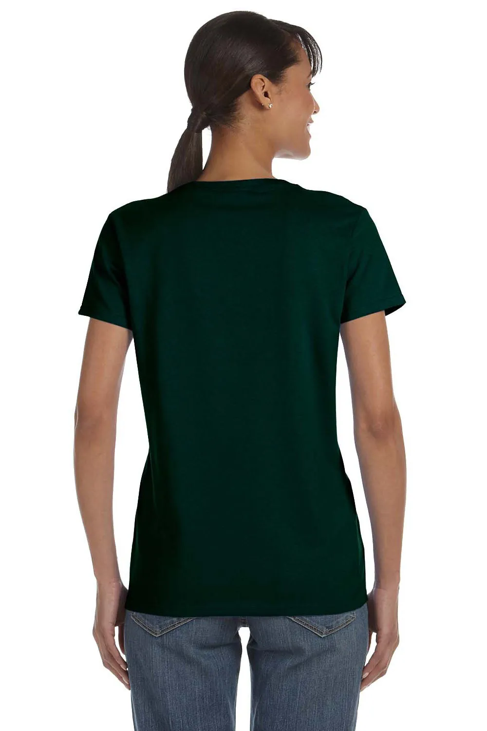 Gildan Womens Short Sleeve Crewneck T-Shirt - Forest Green  Affordable Clothing Gildan