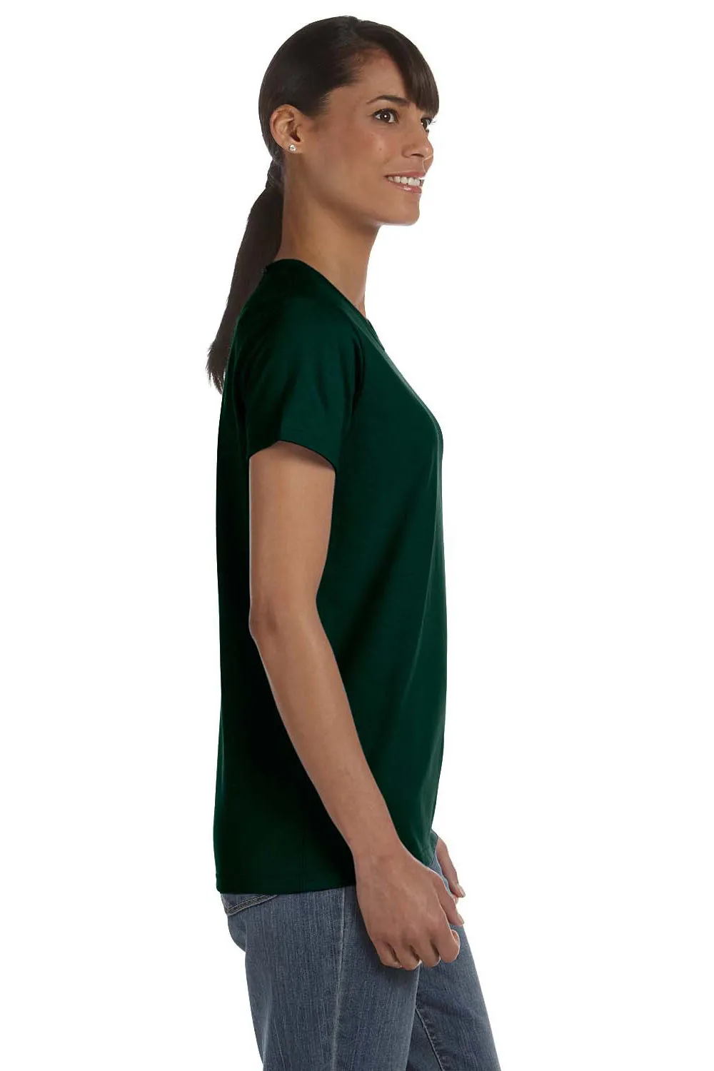 Gildan Womens Short Sleeve Crewneck T-Shirt - Forest Green  Affordable Clothing Gildan