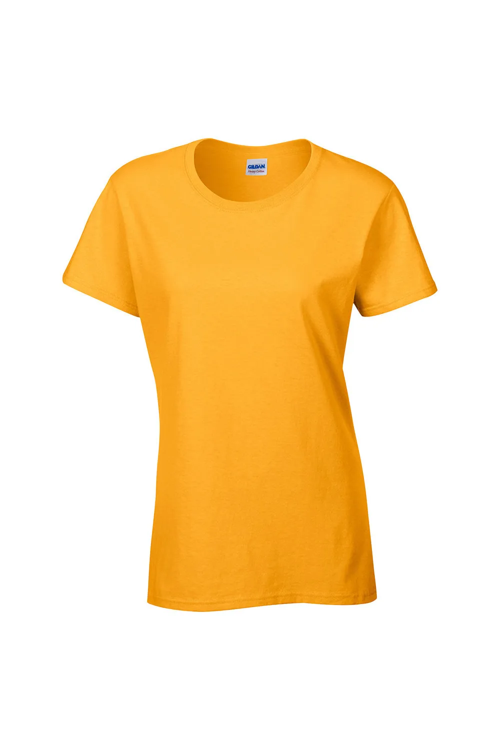 Gildan Womens Short Sleeve Crewneck T-Shirt - Gold  Affordable Clothing Gildan