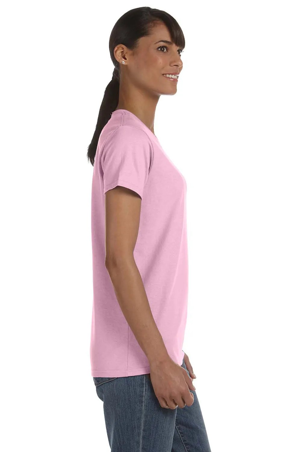 Gildan Womens Short Sleeve Crewneck T-Shirt - Light Pink  Affordable Clothing Gildan