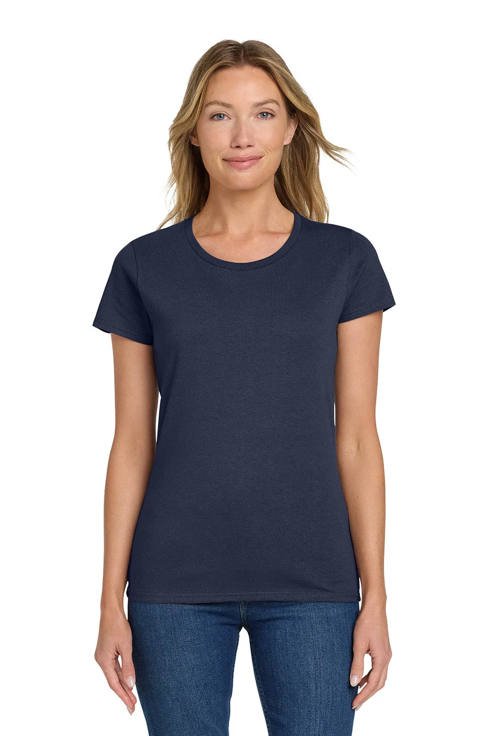 Gildan Womens Short Sleeve Crewneck T-Shirt - Navy Blue  Affordable Clothing Gildan
