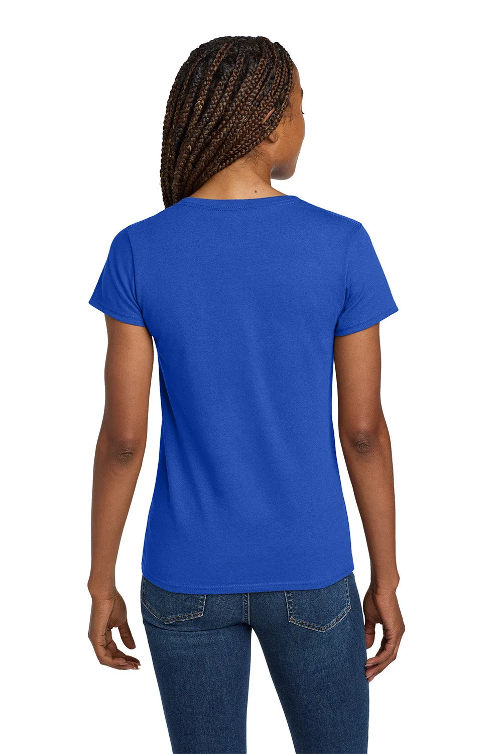 Gildan Womens Short Sleeve V-Neck T-Shirt - Royal Blue  Affordable Clothing Gildan